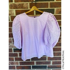 Medium Purple Eyelet Top - A New Day